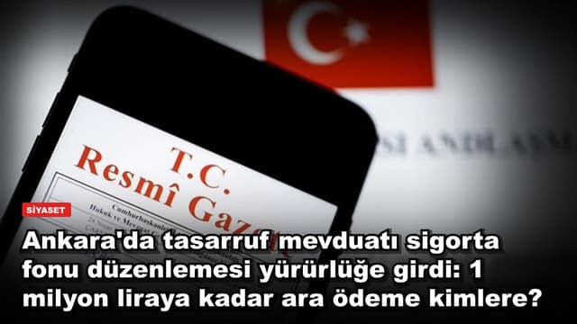 Ankara'da fon kanunu Resmi Gazete'de: 1 milyon liraya kadar ara ödeme kimlere yapılacak?