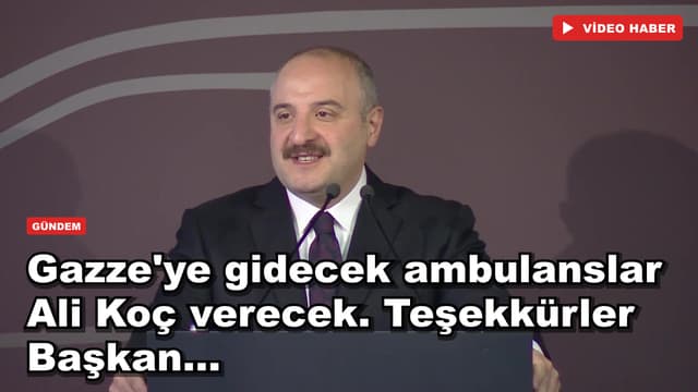 Gazze'ye gidecek ambulanslar Ali Koç verecek. Teşekkürler Başkan...