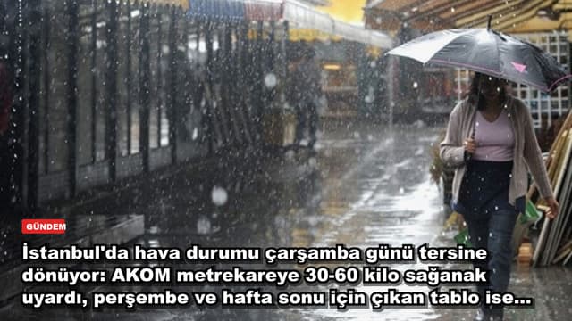 İstanbul'da yağış trafiği yüzde 89'a kilitledi; AKOM saati verdi, Valilik ilçeleri tek tek saydı: çarşamba hava durumu için öyle bir uyarı var ki...
