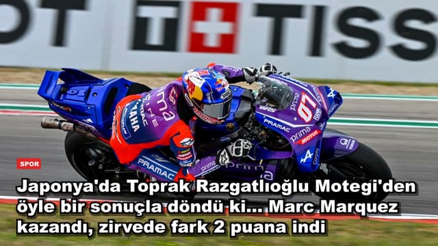 Japonya'da Toprak Razgatlıoğlu Motegi'den öyle bir sonuçla döndü ki... Marc Marquez kazandı, zirvede fark 2 puana indi