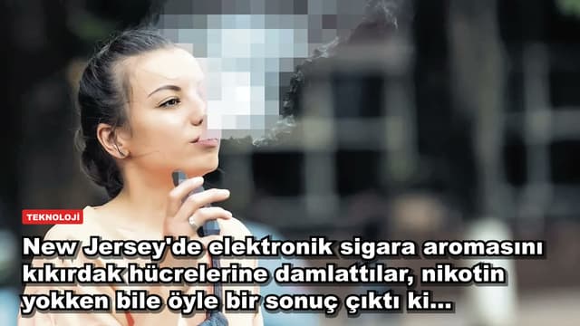 New Jersey'de elektronik sigara aromasını kıkırdak hücrelerine damlattılar, nikotin yokken bile öyle bir sonuç çıktı ki...
