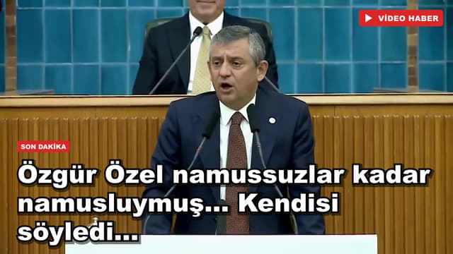 Özgür Özel namussuzlar kadar namusluymuş... Kendisi söyledi...
