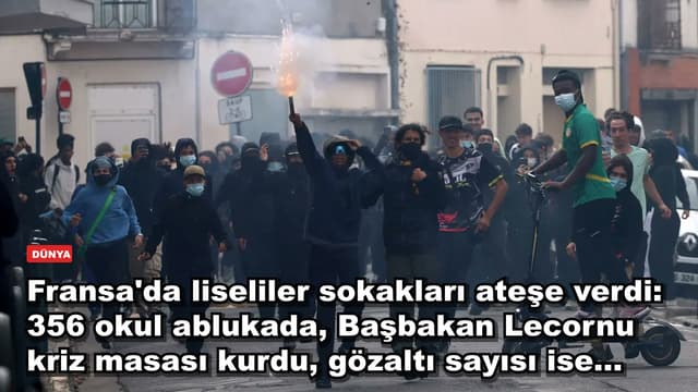 Fransa'da liseliler sokakları ateşe verdi: 356 okul ablukada, Başbakan Lecornu kriz masası kurdu, gözaltı sayısı ise...