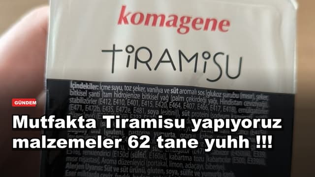 Mutfakta Tiramisu yapıyoruz malzemeler 62 tane yuhh !!!