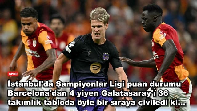 İstanbul'da Şampiyonlar Ligi puan durumu Barcelona'dan 4 yiyen Galatasaray'ı 36 takımlık tabloda öyle bir sıraya çiviledi ki...