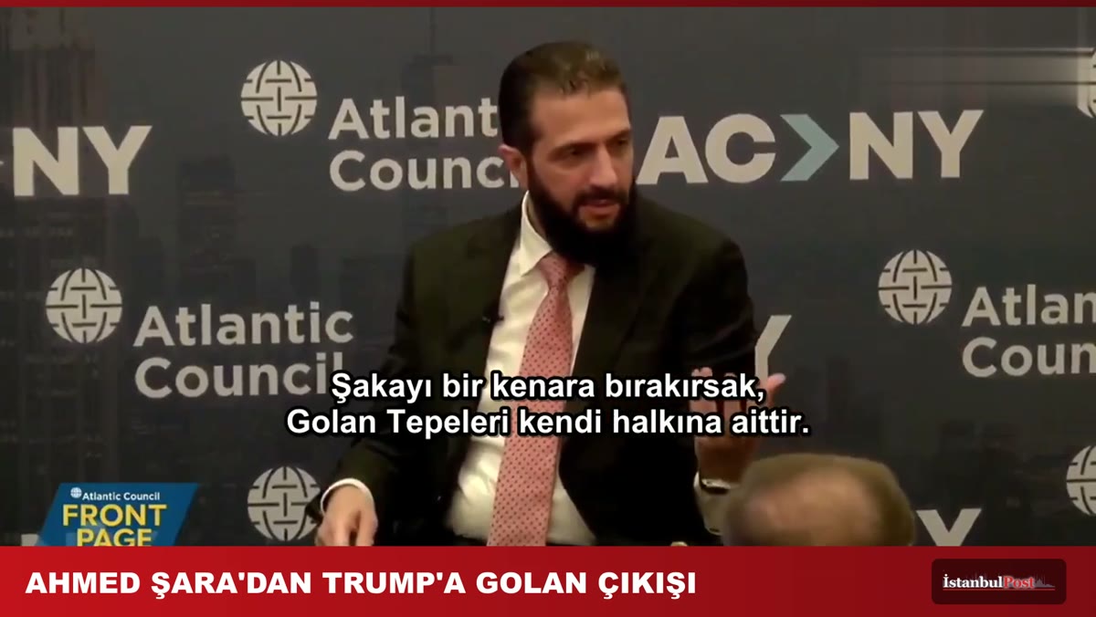 Ahmed Şara, Golan Tepeleri sorusuna yanıt verirken