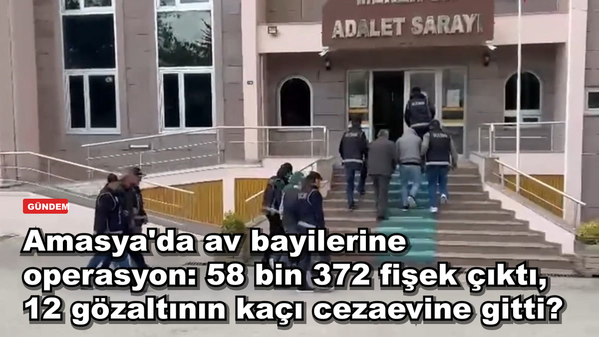 Amasya'da av bayilerine operasyon: 58 bin 372 fişek çıktı, 12 gözaltının kaçı cezaevine gitti?