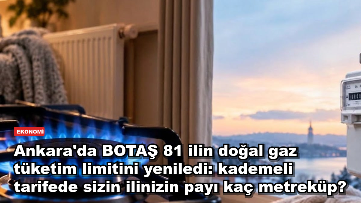 Ankara'da BOTAŞ 81 ilin doğal gaz tüketim limitini yeniledi: kademeli tarifede sizin ilinizin payı kaç metreküp?