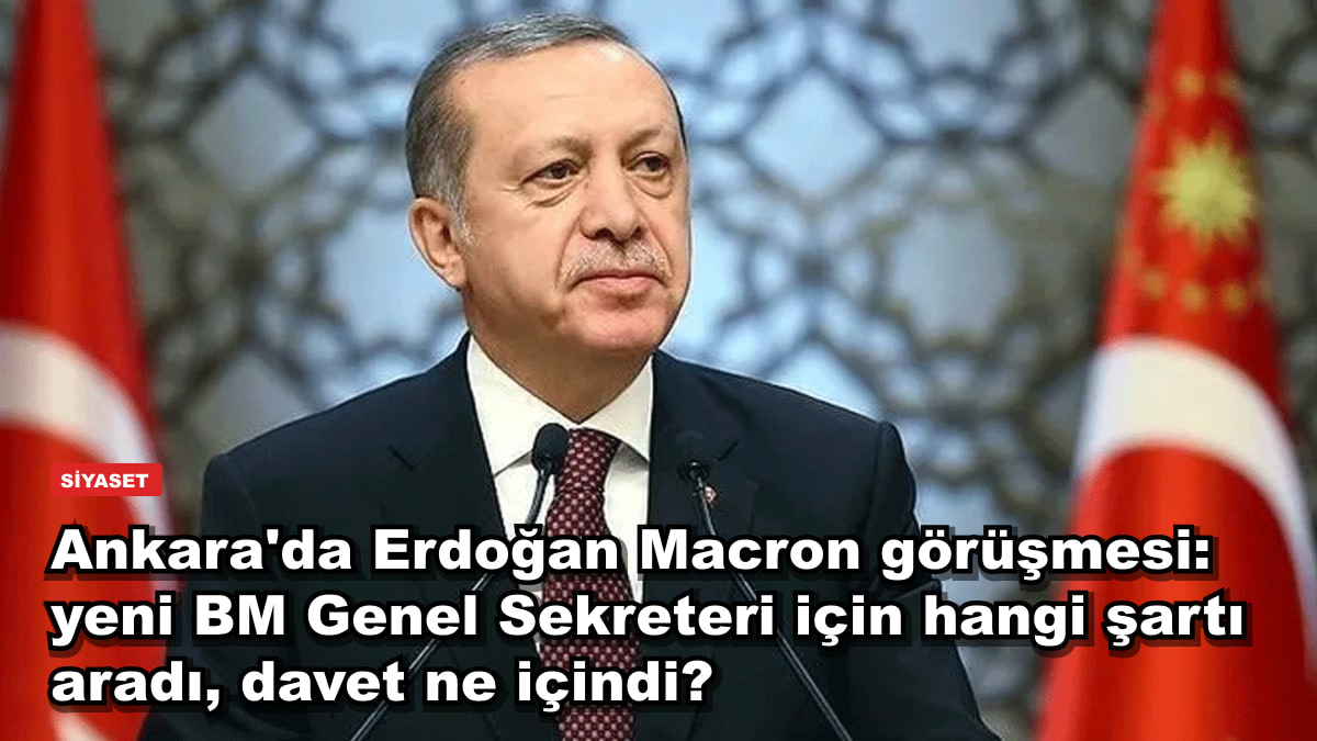 Ankara'da Erdoğan Macron görüşmesi: yeni BM Genel Sekreteri için hangi şartı aradı, davet ne içindi?