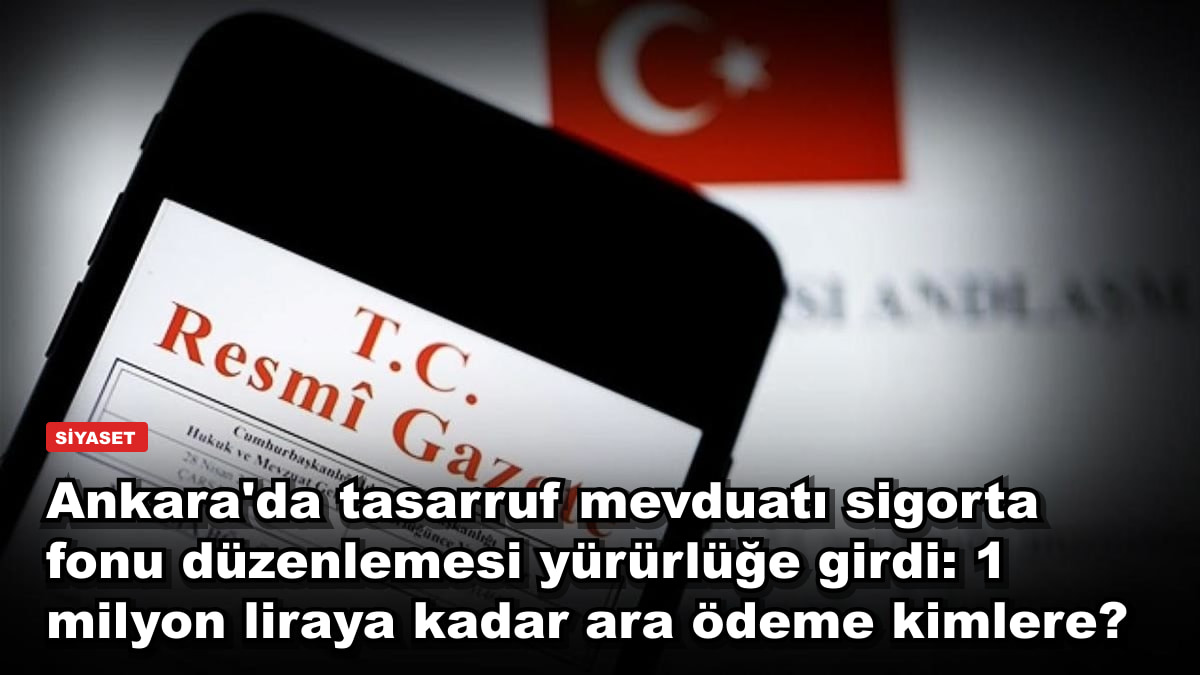 Ankara'da fon kanunu Resmi Gazete'de: 1 milyon liraya kadar ara ödeme kimlere yapılacak?