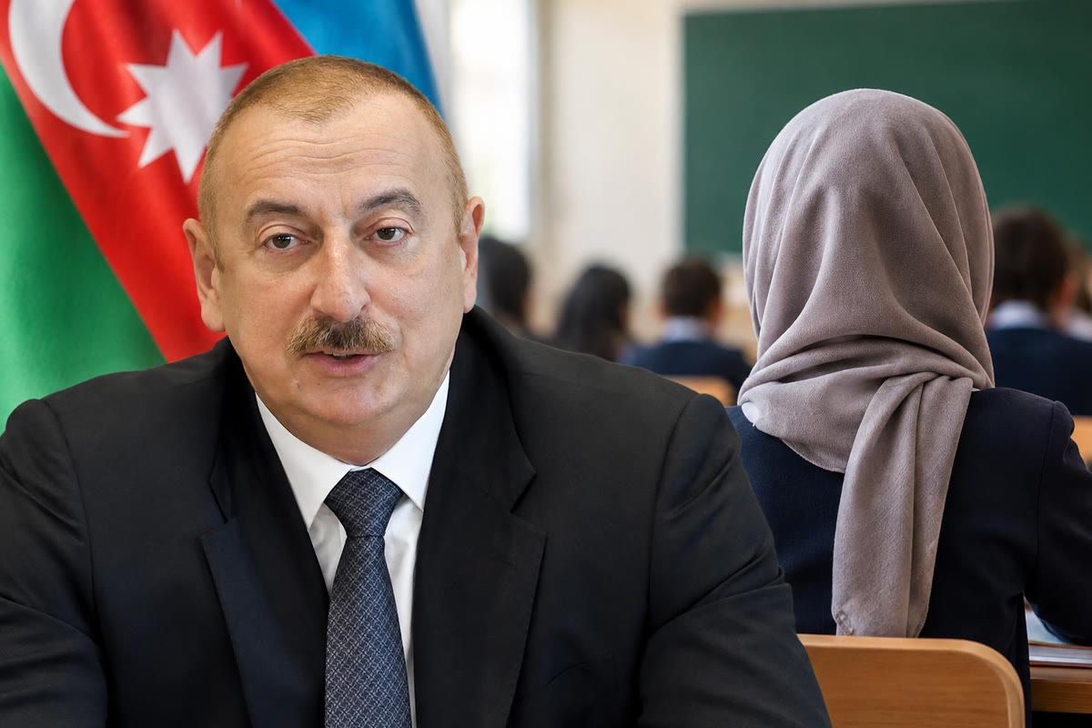 Azerbaycan'da okullarda başörtüsü yasağı: Aliyev ve sınıfta başörtülü öğrenci