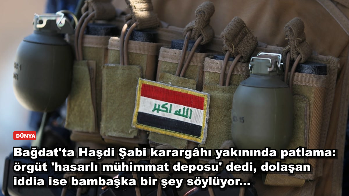 Bağdat'ta Haşdi Şabi karargâhı yakınında patlama: örgüt 'hasarlı mühimmat deposu' dedi, dolaşan iddia ise bambaşka bir şey söylüyor...
