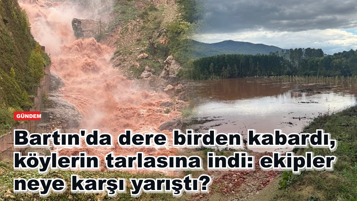 Bartın'da dere birden kabardı, köylerin tarlasına indi: ekipler neye karşı yarıştı?