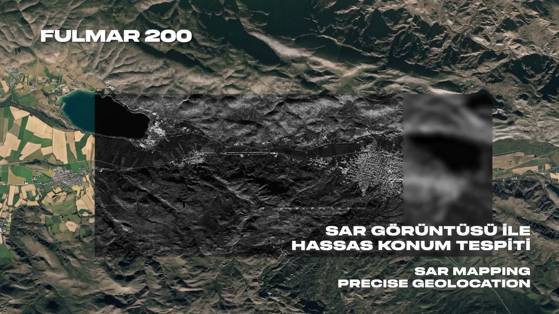 FULMAR 200 podunun ürettiği SAR görüntüsü, ASELSAN videosundan