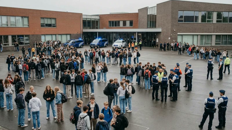 Belçika Mechelen'de okula bomba ihbarı: 1.700 öğrenci öğle arasında öyle bir yere götürüldü ki