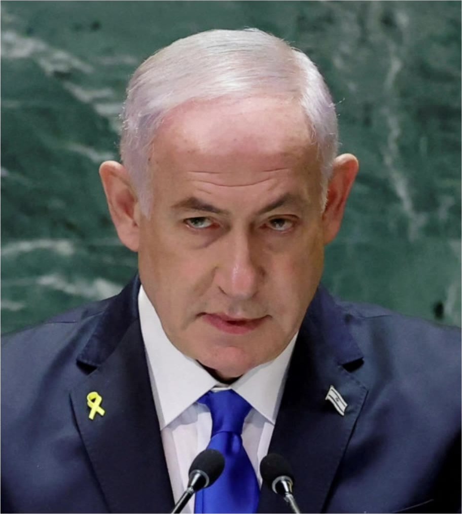 Paylaşımdaki videoda Hadid'in yanında yer alan Netanyahu fotoğrafı