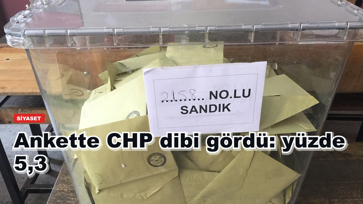 Ankette CHP dibi gördü: yüzde 5,3