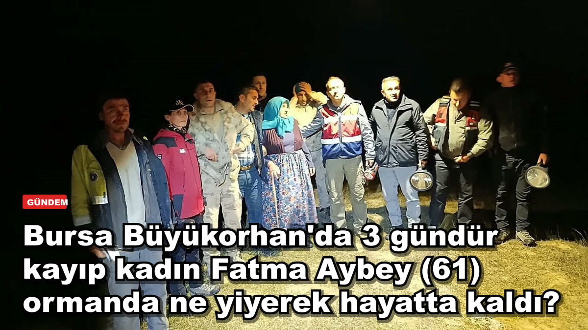 Bursa Büyükorhan'da 3 gündür kayıp kadın Fatma Aybey (61) ormanda ne yiyerek hayatta kaldı?