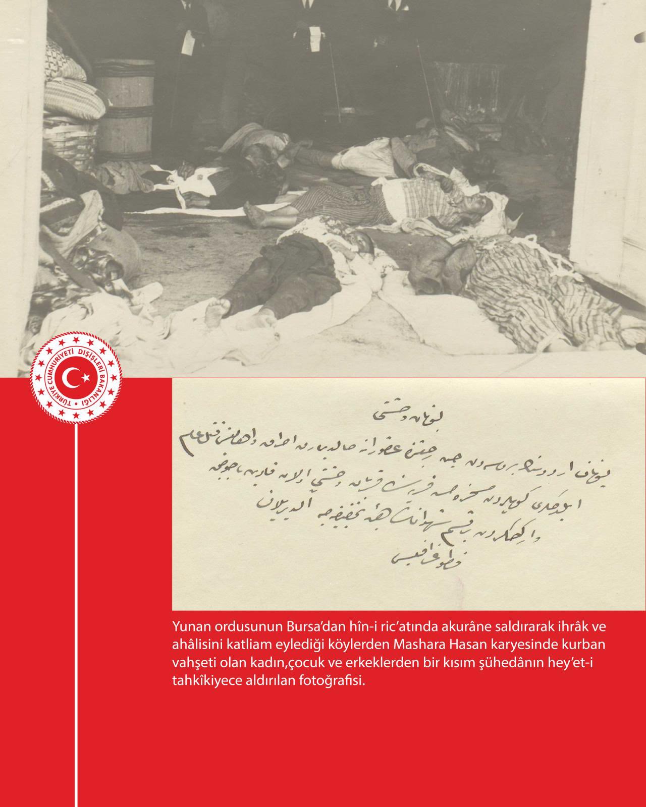 Katliamdan sağ kurtulan kadın, çocuk ve erkeklerin fotoğrafı ve belgesi