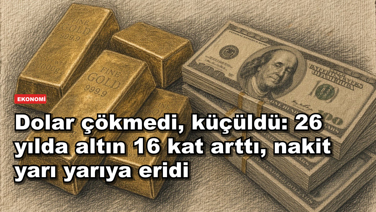 Dolar çökmedi, küçüldü: 26 yılda altın 16 kat arttı, nakit yarı yarıya eridi