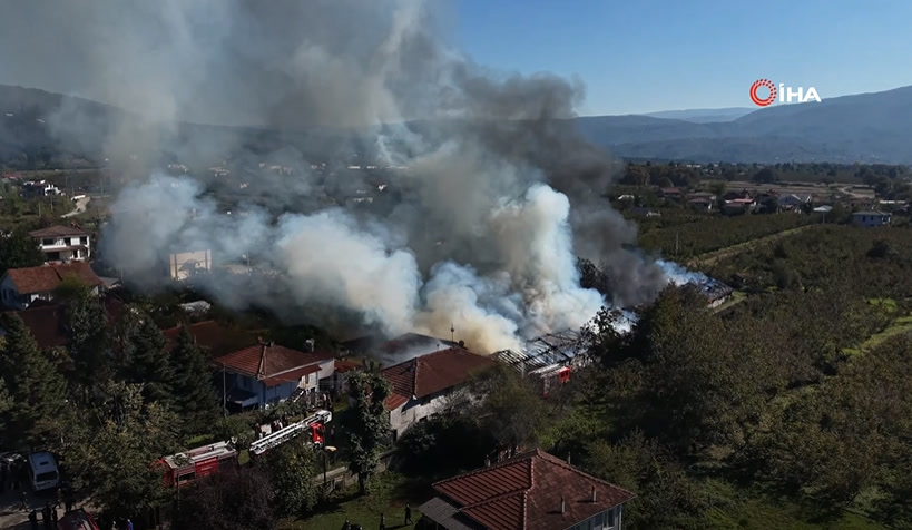 Düzce Merkez'de fabrika alevlere teslim oldu; alevler köye uzanabilir miydi?