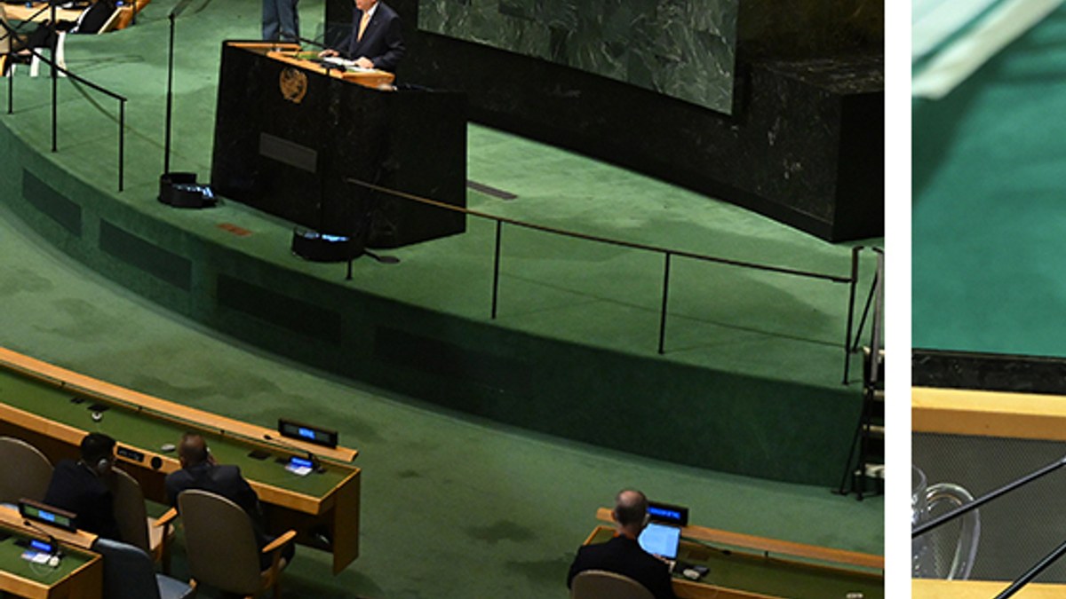 Erdoğan BM Genel Kurulu'nda konuşmasını yaparken