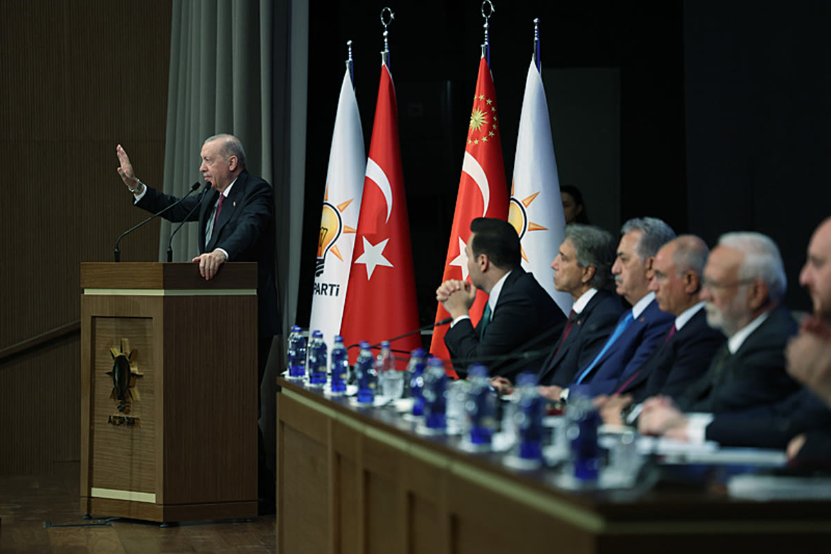 Erdoğan toplantı konuşması karesi (Sabah haber görseli)