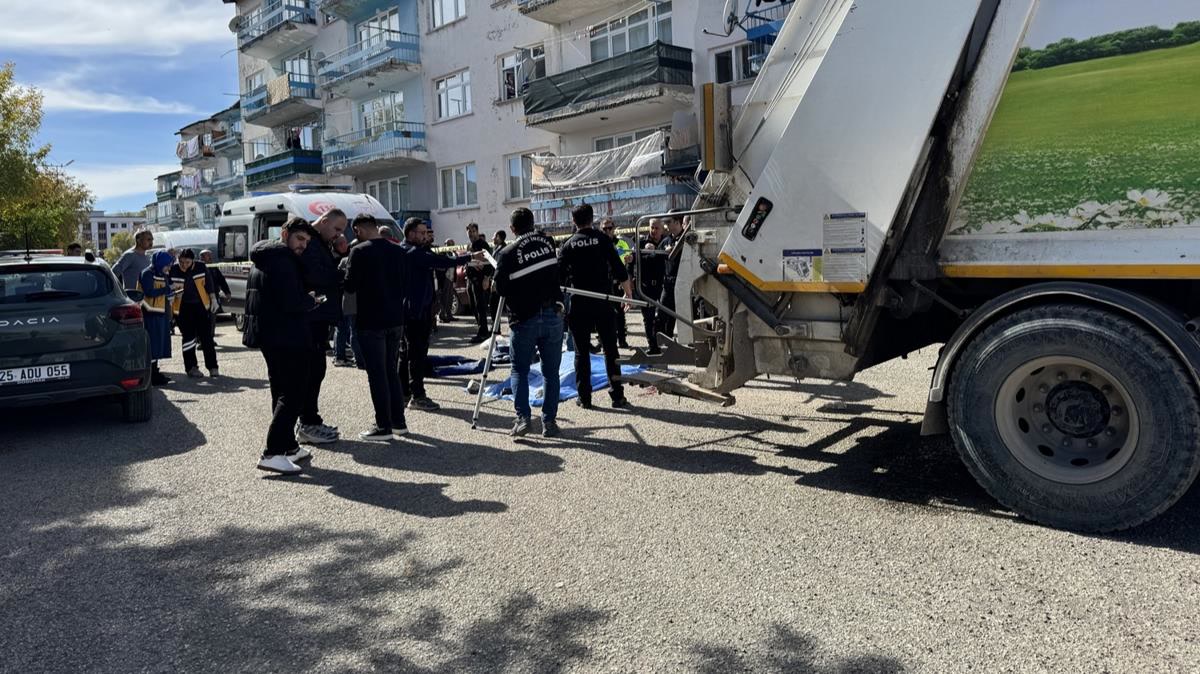 Erzurum'da çöp kamyonunun yanından geçmeye çalışan 46 yaşındaki kadına ne oldu?