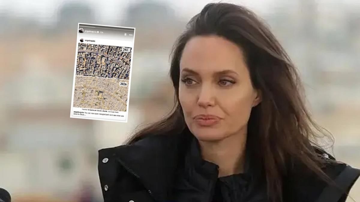Gazze'de Angelina Jolie'nin Google Earth'ten paylaştığı öncesi ve sonrası karelerde öyle bir tablo var ki