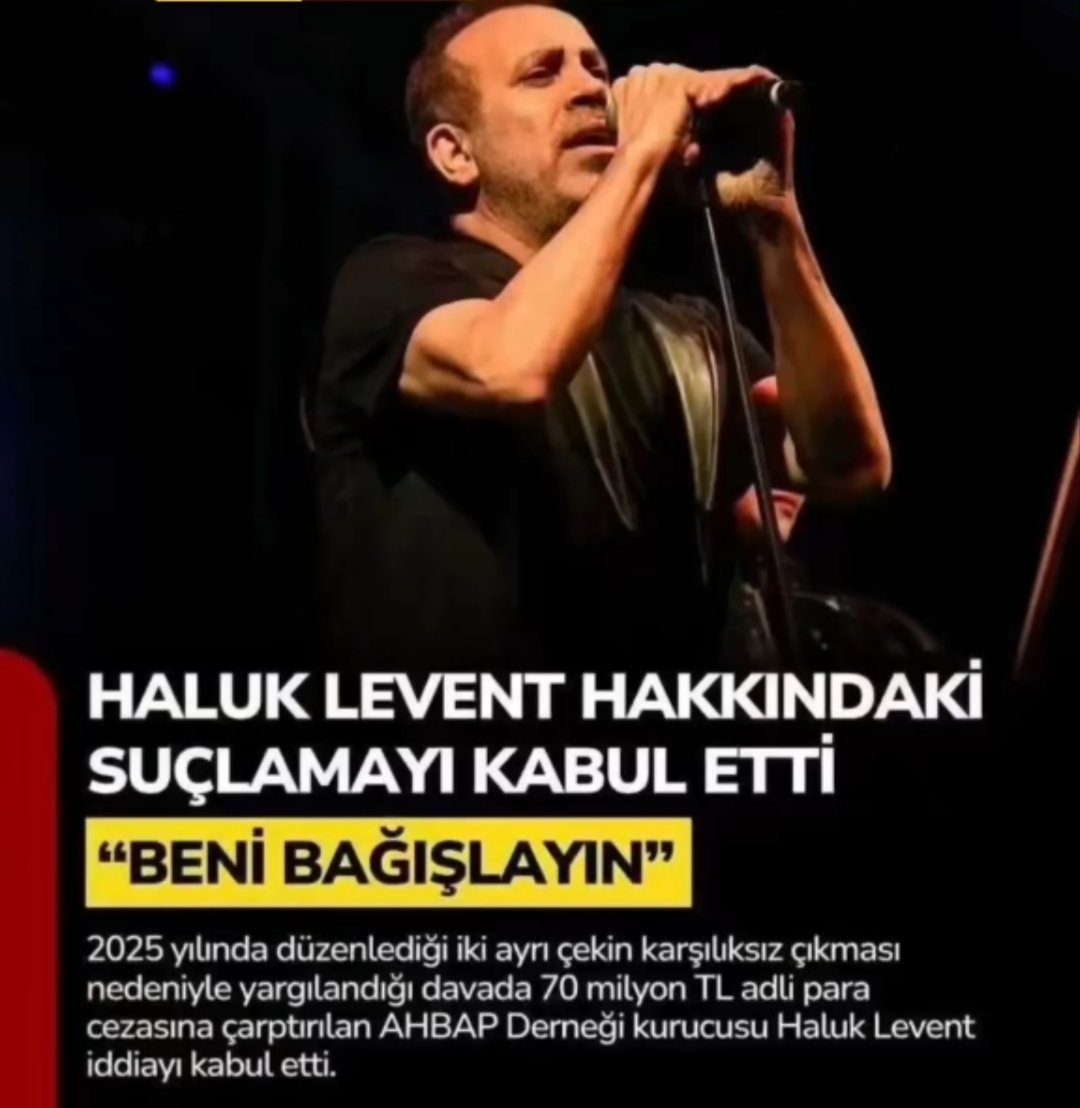 Haluk Levent'e 70 milyon TL'lik çek cezası: 'Beni bağışlayın'