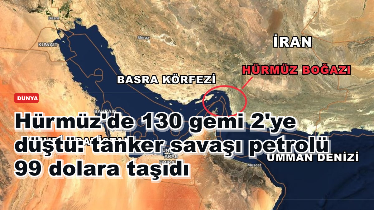 Hürmüz'de 130 gemi 2'ye düştü: tanker savaşı petrolü 99 dolara taşıdı