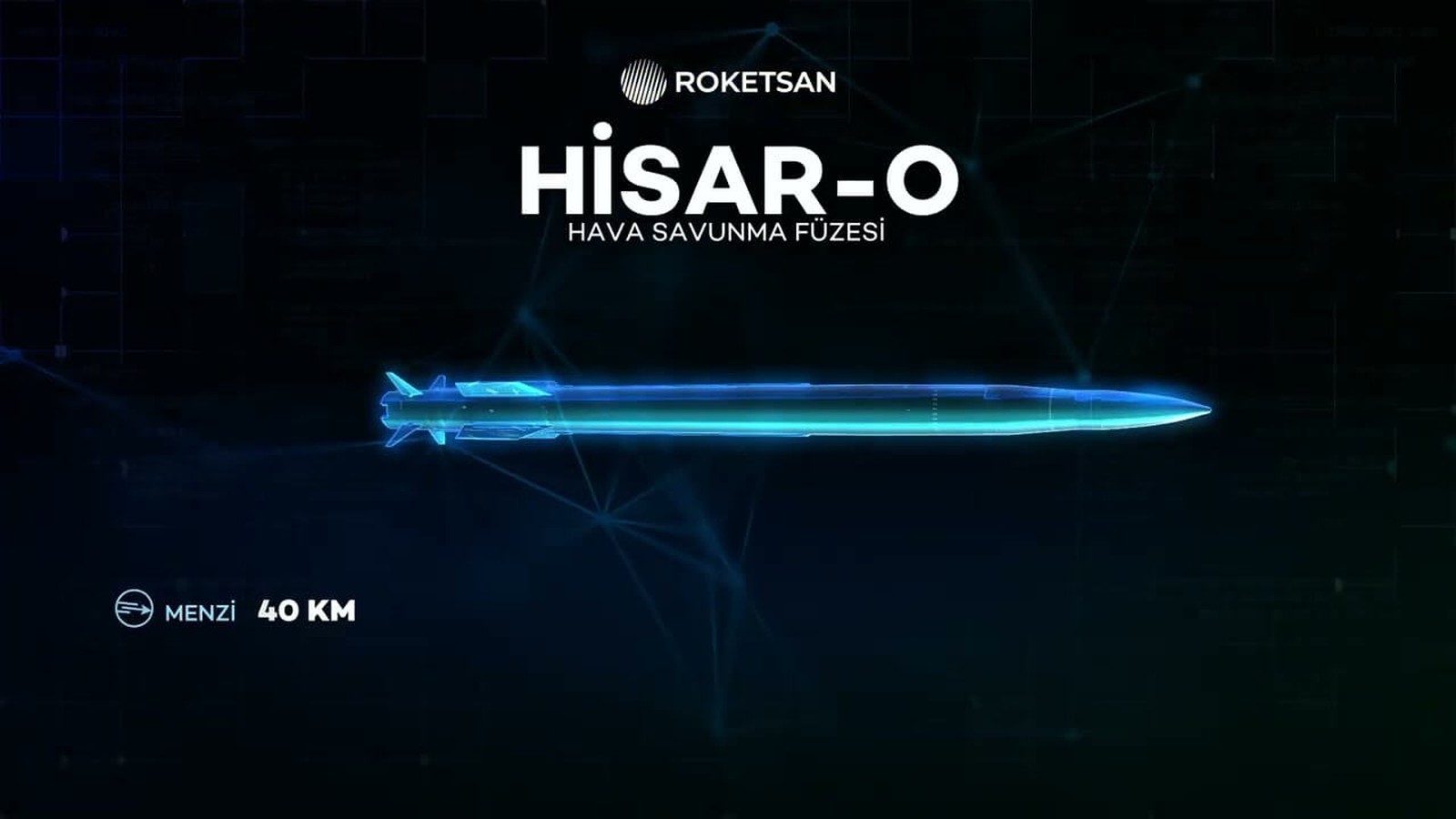 Roketsan'ın HİSAR-O hava savunma füzesi tanıtım görseli