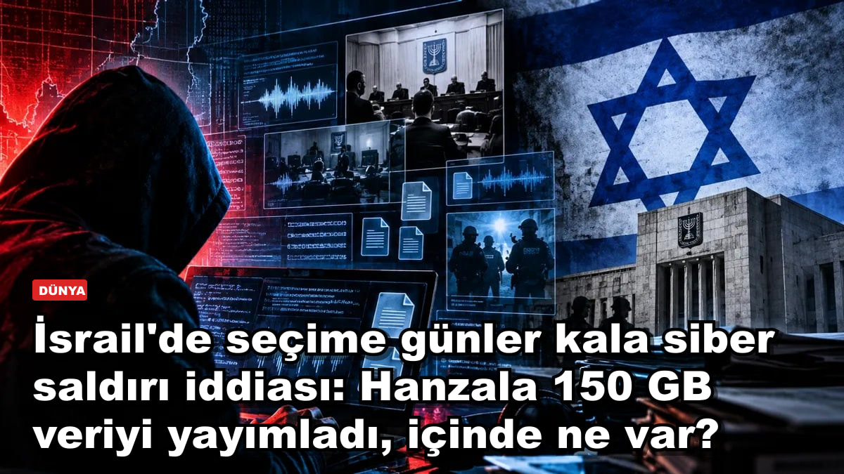 İsrail'de seçime günler kala siber saldırı iddiası: Hanzala 150 GB veriyi yayımladı, içinde ne var?