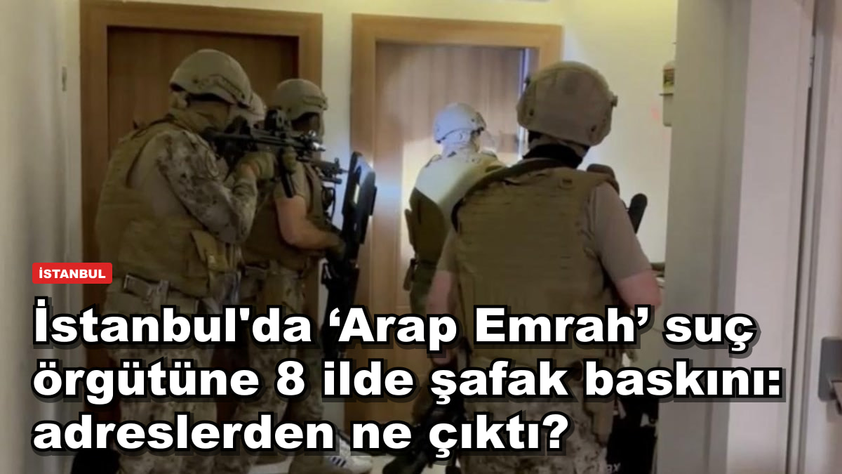 İstanbul'da ‘Arap Emrah’ suç örgütüne 8 ilde şafak baskını: adreslerden ne çıktı?