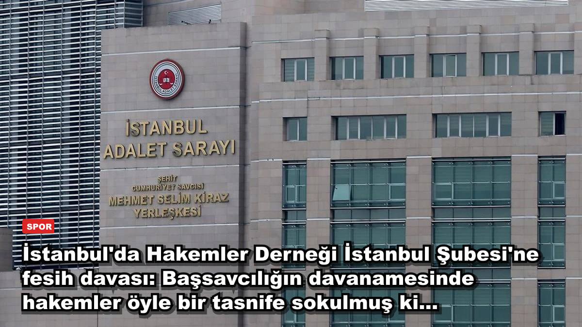 İstanbul'da Hakemler Derneği İstanbul Şubesi'ne fesih davası: Başsavcılığın davanamesinde hakemler öyle bir tasnife sokulmuş ki...
