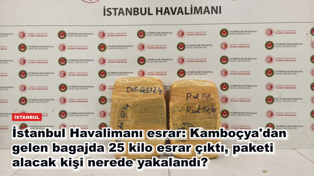 İstanbul Havalimanı esrar: Kamboçya'dan gelen bagajda 25 kilo esrar çıktı, paketi alacak kişi nerede yakalandı?