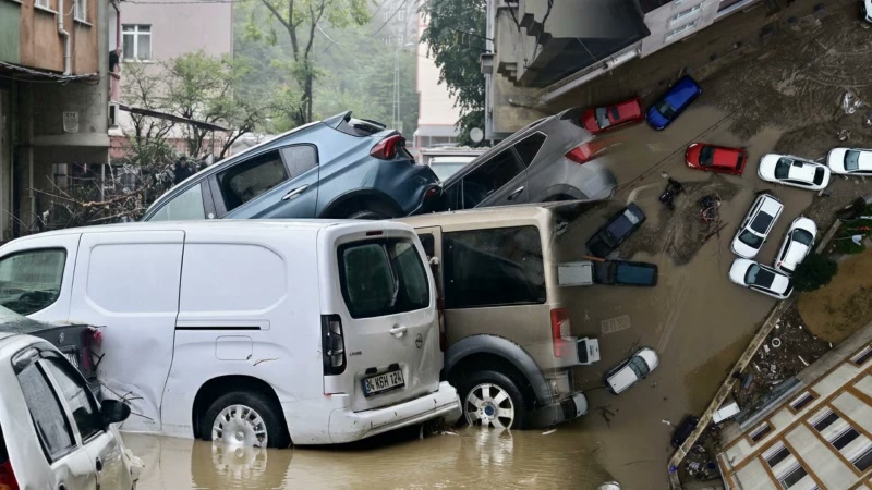 İstanbul'da selde suda kalan aracın kontağını çevirenleri öyle bir masraf bekliyor ki: kasko sel hasarını karş