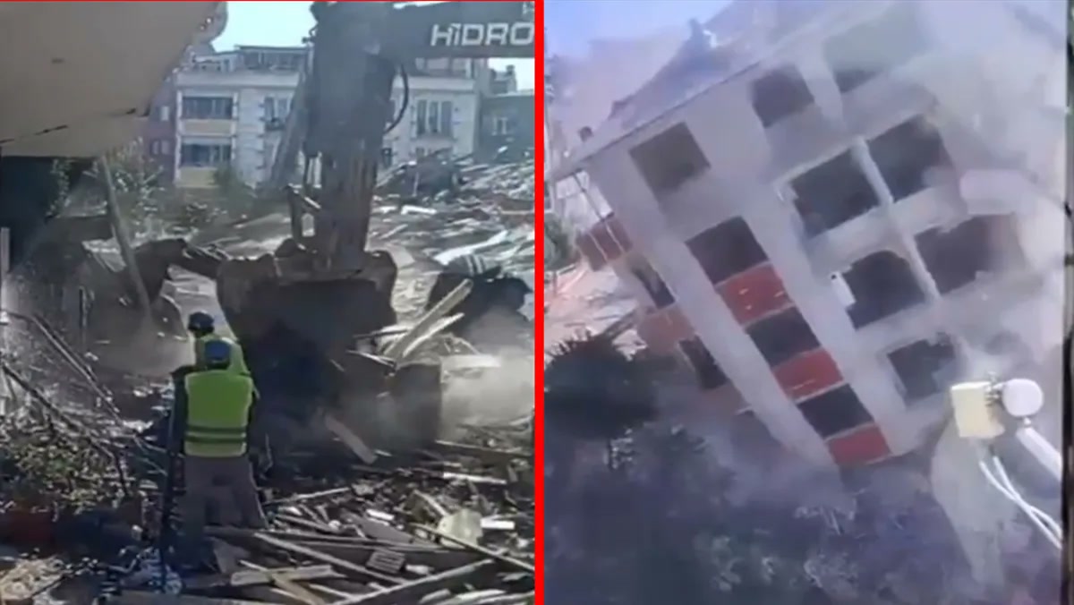 İstanbul Küçükçekmece'de kentsel dönüşüm yıkımı sırasında 7 katlı bina çöktü sokakta neler yaşandı?