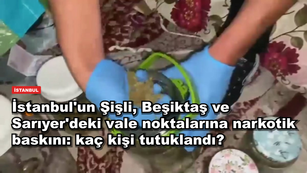 İstanbul'un Şişli, Beşiktaş ve Sarıyer'deki vale noktalarına narkotik baskını: kaç kişi tutuklandı?