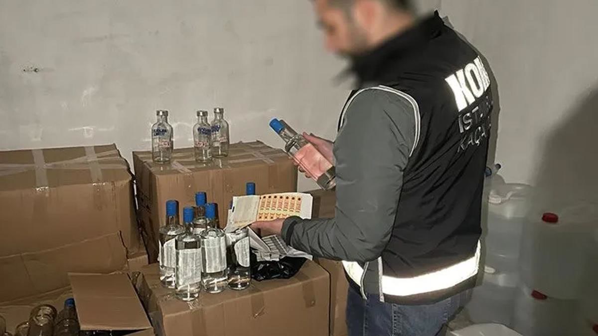 İstanbul Başakşehir, Pendik, Zeytinburnu ve Tuzla'da sahte alkol ve kaçak tütün operasyonu: 3 araç, 1 depo, 1