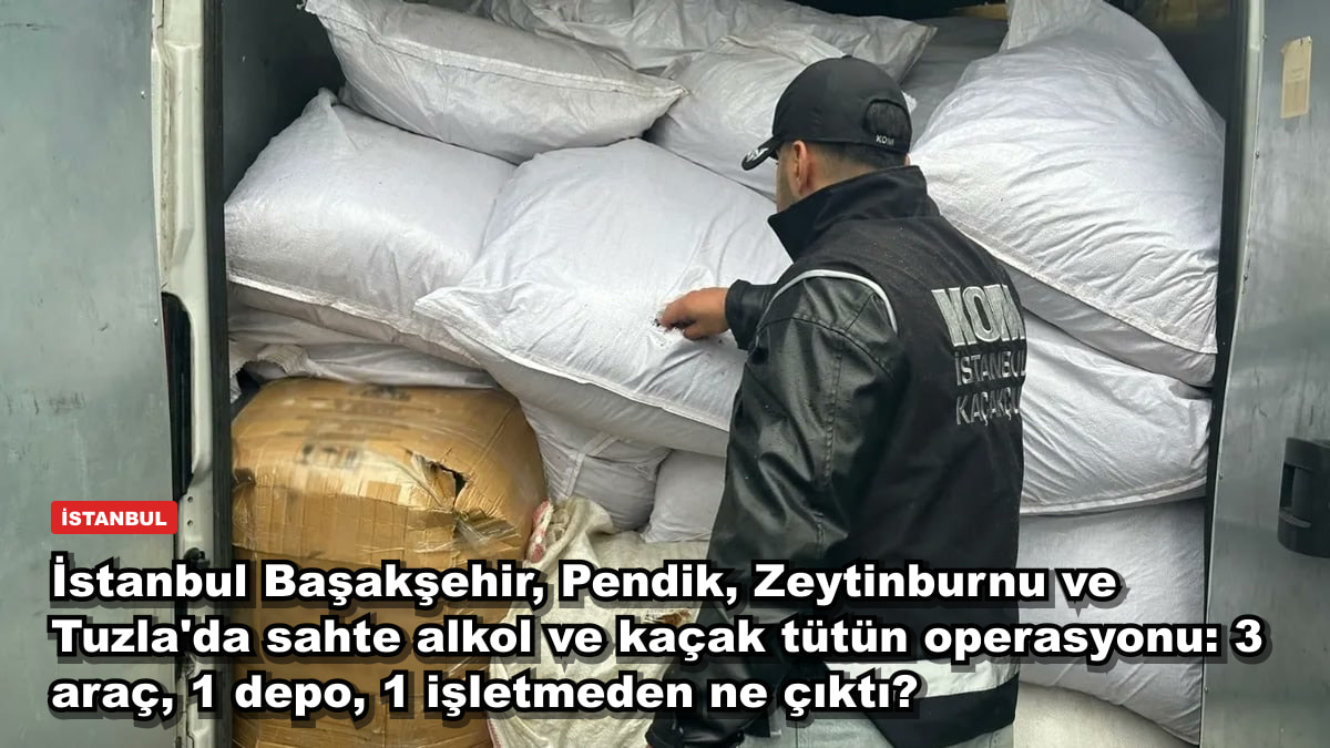 İstanbul Başakşehir, Pendik, Zeytinburnu ve Tuzla'da sahte alkol ve kaçak tütün operasyonu: 3 araç, 1 depo, 1 işletmeden ne çıktı?