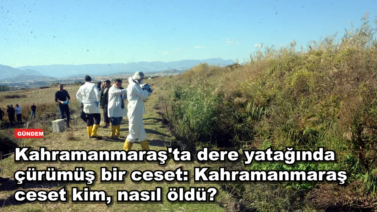 Kahramanmaraş'ta çoban dere yatağında çürümüş bir ceset buldu: Ölen kim, nasıl öldü?