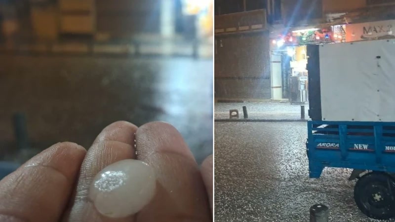 Kilis'te aniden bastıran dolu sokakları beyaza bürüdü: Gaziantep ve Diyarbakır'da sağanak uyarısı ne anlama ge