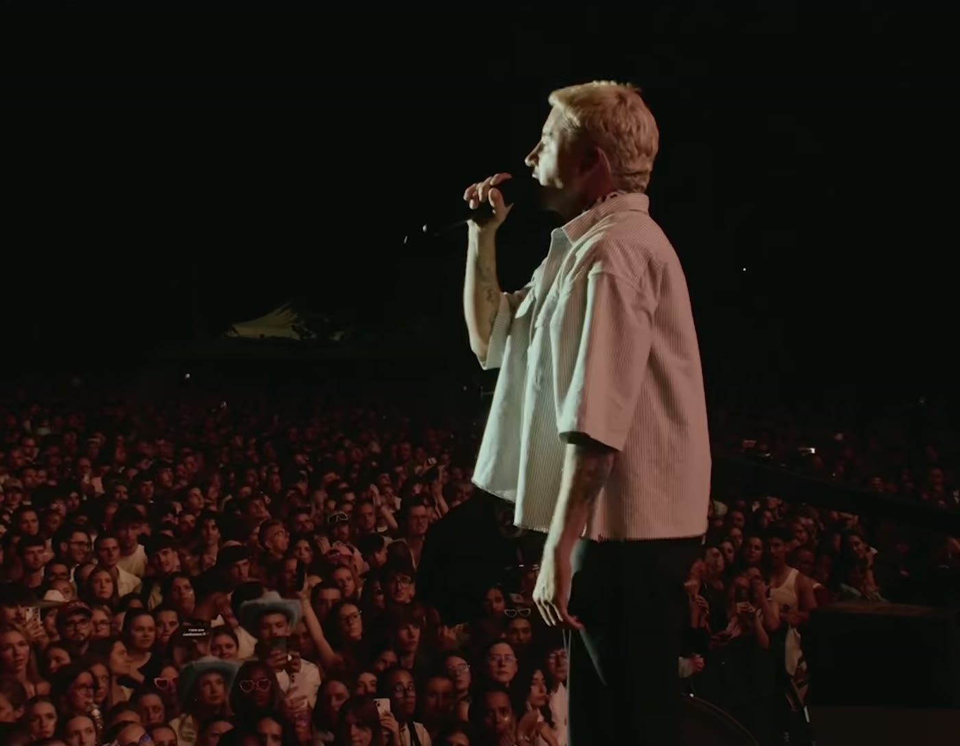 Macklemore sahnede, kendi Instagram hesabından paylaştığı konuşma