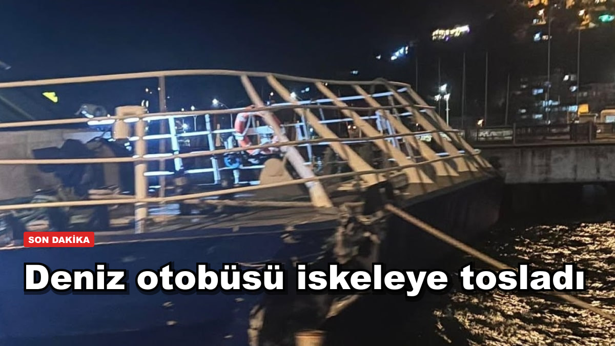 Deniz otobüsü iskeleye tosladı: yolcular birbirine girdi