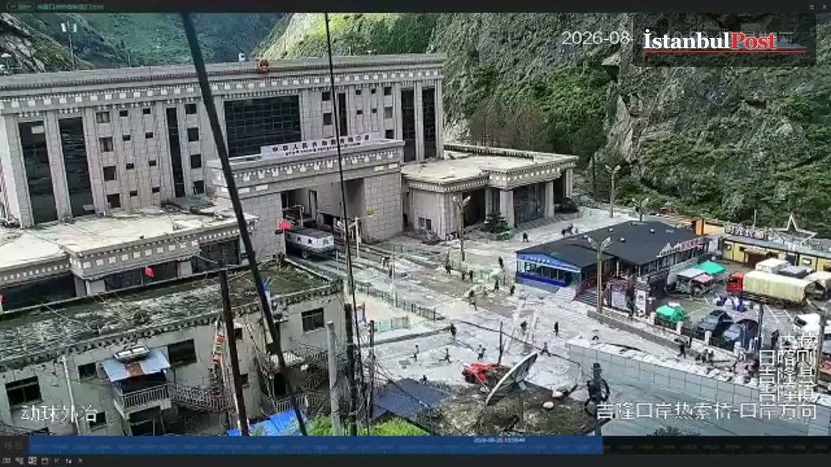 Sel sularının altında kalan yerleşim ve yıkılan köprü
