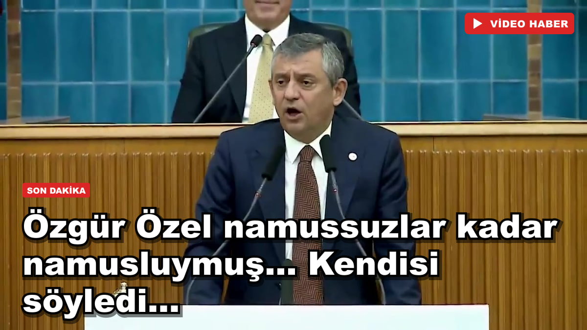 Özgür Özel namussuzlar kadar namusluymuş... Kendisi söyledi...