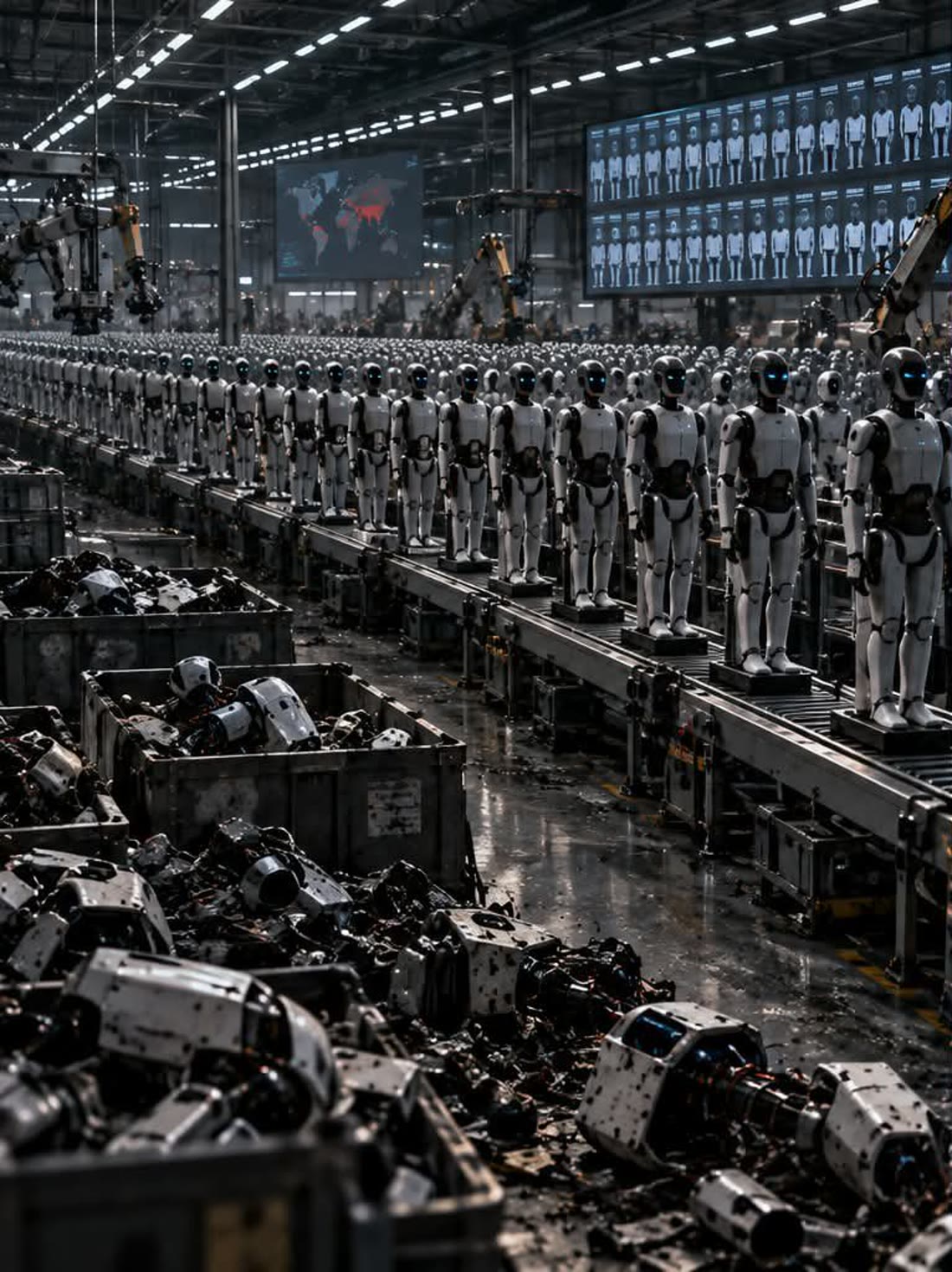 İnsansı robot üretim hattı ve montaj istasyonu