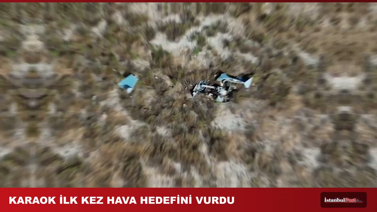 KARAOK'un vurduğu hava hedefinin arazideki enkazı