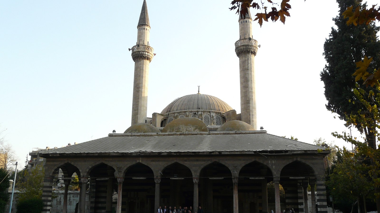 Şam'daki Süleymaniye Tekkesi'nin iki minareli, tek kubbeli cami cephesi (arşiv fotoğrafı)